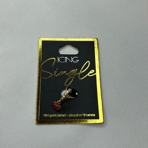 Icing Floral Hoop Single Earring Gold